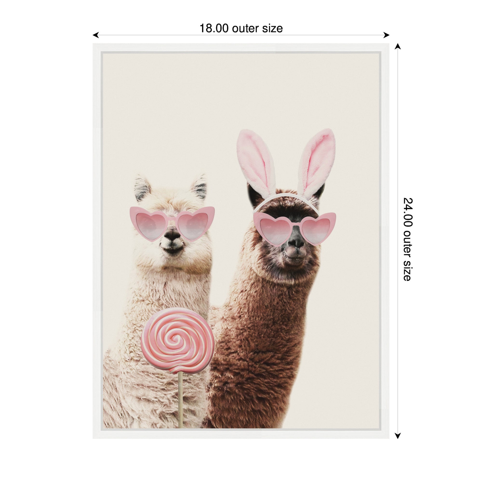 Sylvie Llamas On Vacation Framed Canvas by July Art Prints