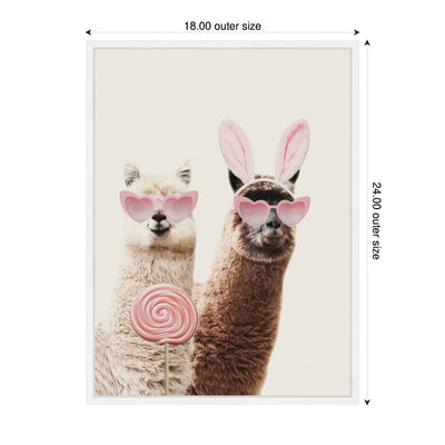 Sylvie Llamas On Vacation Framed Canvas by July Art Prints