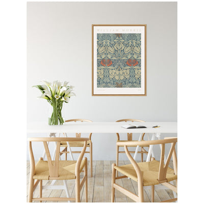 Sylvie Poster William Morris Tulip and Rose 1876 Framed Canvas by The Art Institute of Chicago
