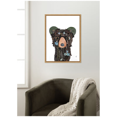 Black Bear by Madeline Jeppesen Framed Canvas Wall Art Print