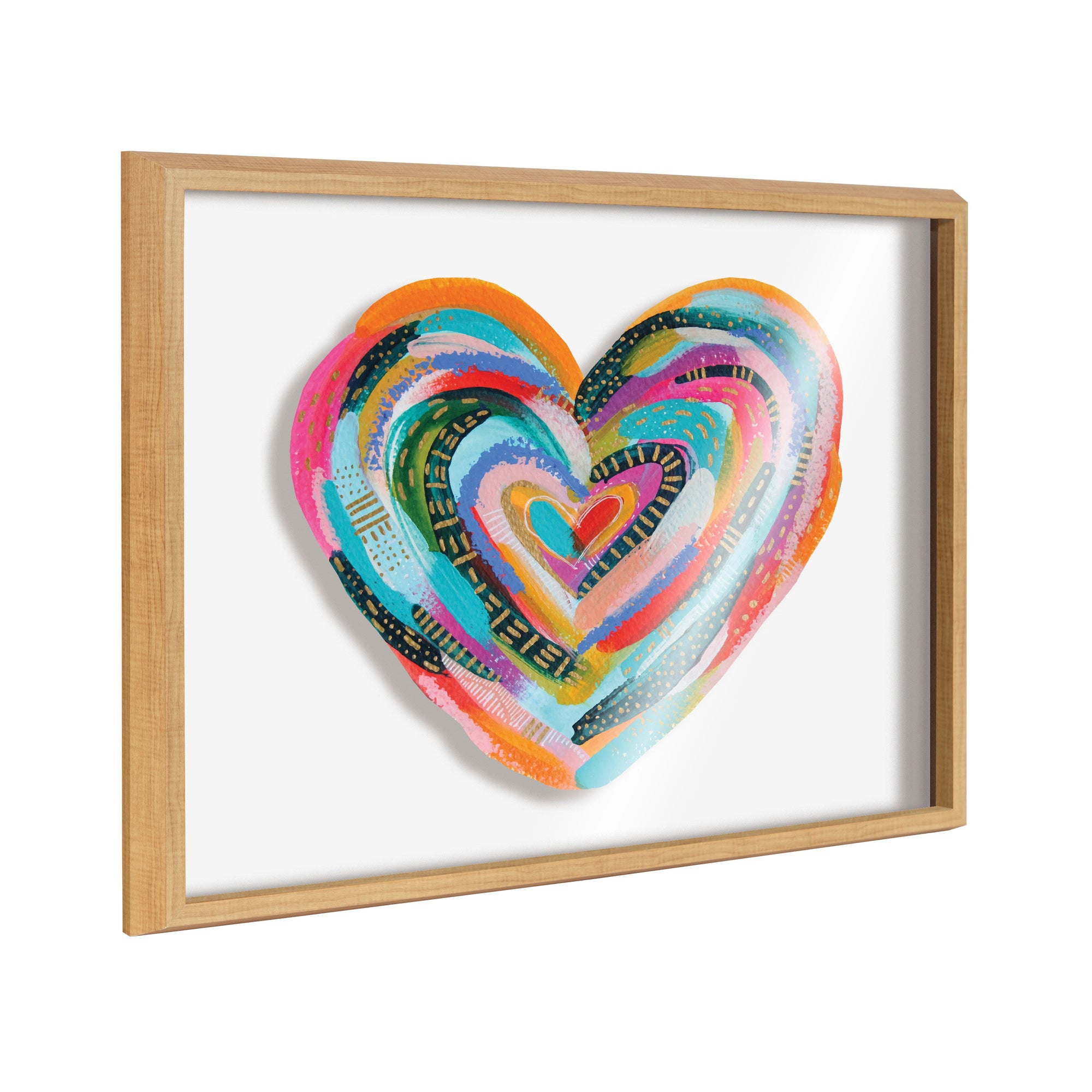 Blake Labyrinth Heart Framed Printed Glass by kateandlaurel - main product image for Resin Society