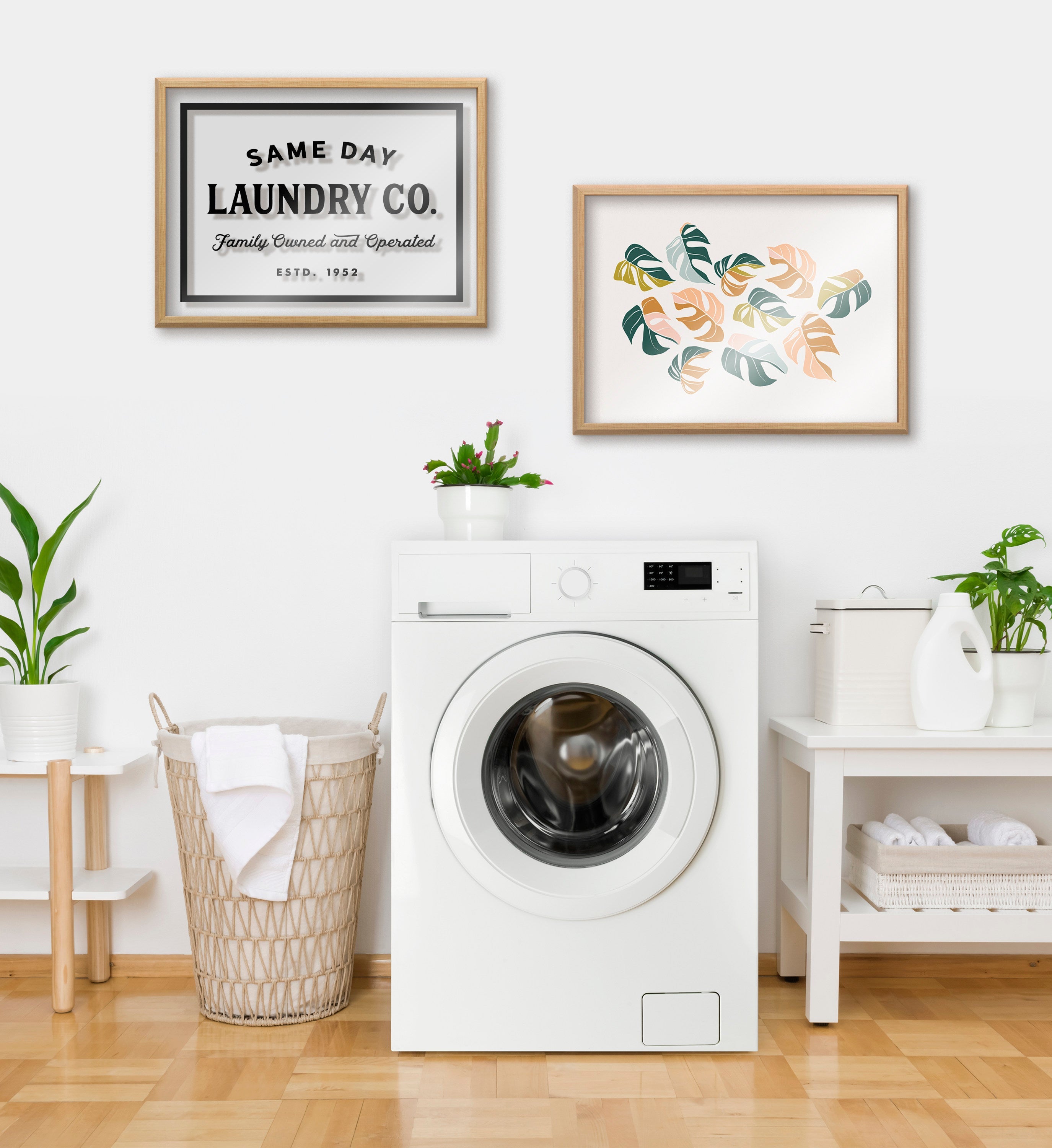 Blake Same Day Laundry Framed Printed Glass by kateandlaurel - product image 6 for Resin Society