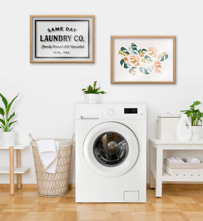 Blake Same Day Laundry Framed Printed Glass by kateandlaurel - product image 6 for Resin Society