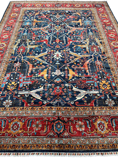 Hand-Knotted Afghani Bidjar Wool Rug – 9’x12’ – Intricate Geometric & by Rugistan - product image 3 for Resin Society