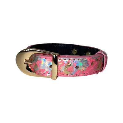 XS/S 7”-14” Bubblegum Pink/Gold/Silver Art Deco Custom Snake