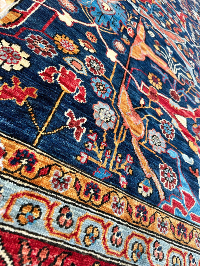 Hand-Knotted Afghani Bidjar Wool Rug – 9’x12’ – Intricate Geometric & by Rugistan - product image 4 for Resin Society