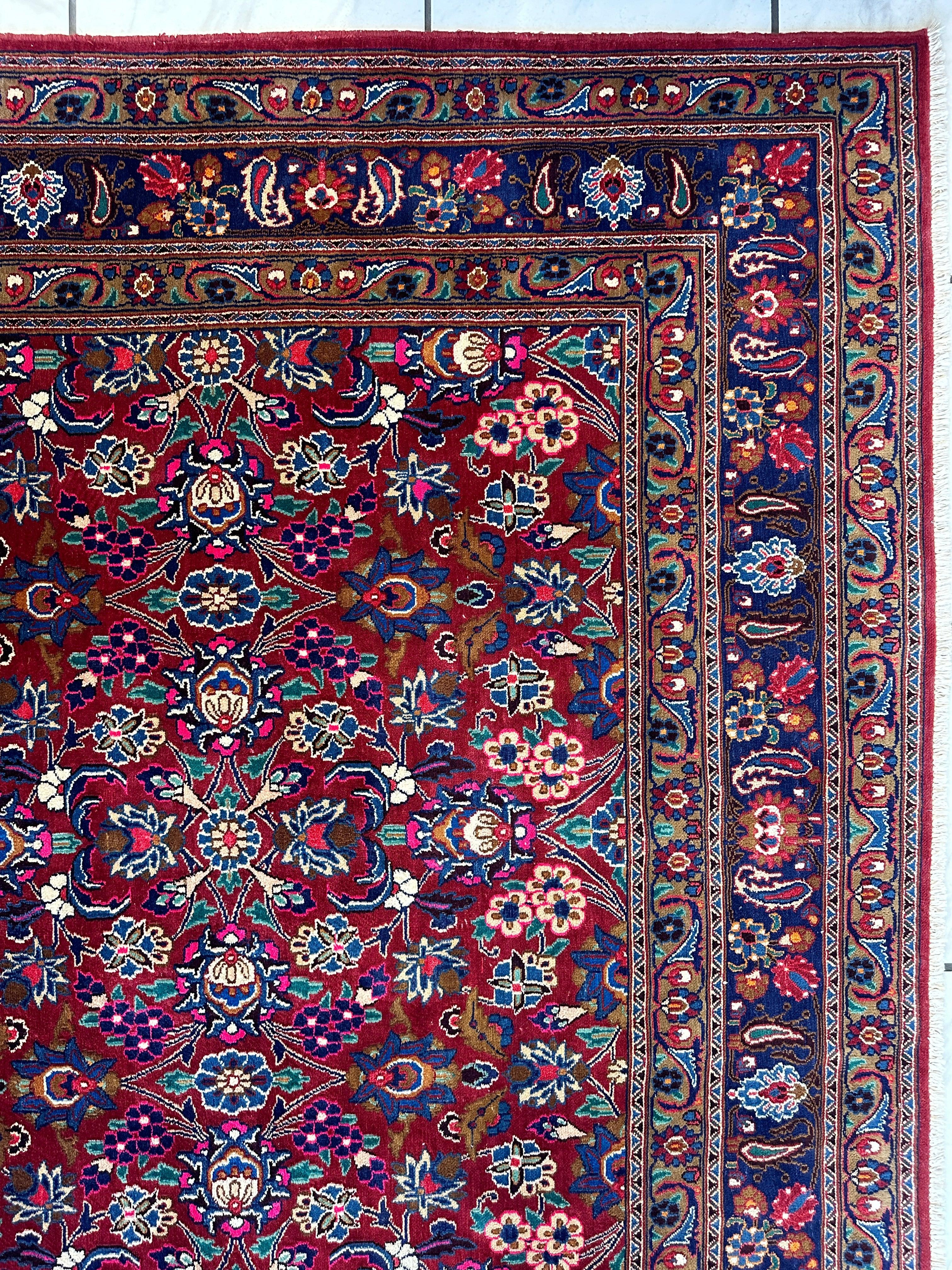 Persian Mashhad I Fine Allover Rug Wool 7 x 10 by Rugistan - product image 12 for Resin Society