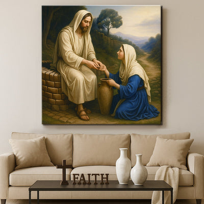 Samaritan at the Well Faith Wall Art by Tailored Canvases - product image 2 for Resin Society
