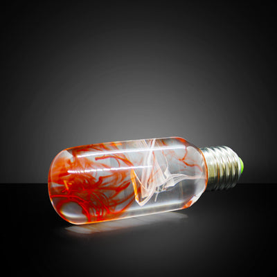 EP Light Tango Resin LED Bulb with wooden base, handcrafted resin design