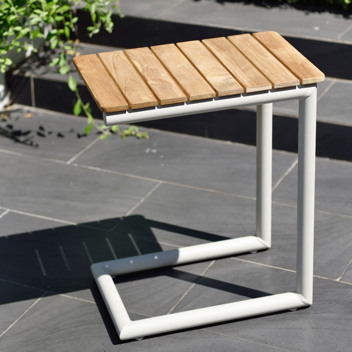 Portals Light C-Shape Side Table by LifestyleGarden US - main product image for Resin Society
