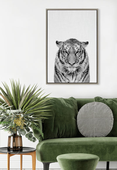 Sylvie Tiger Framed Canvas by Simon Te of Tai Prints by kateandlaurel - product image 16 for Resin Society