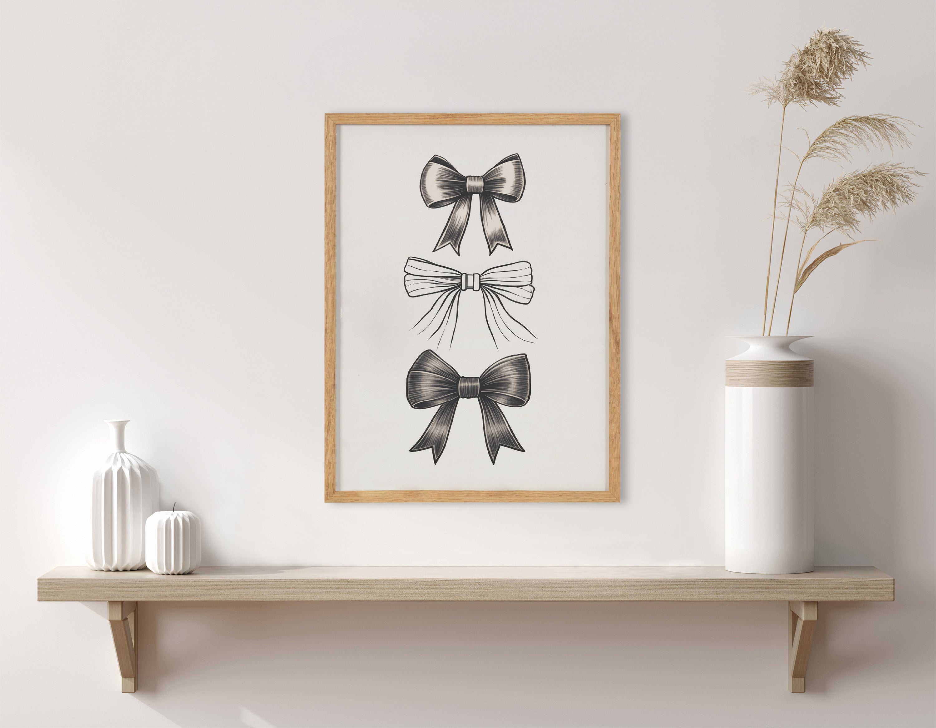 Gallery Coquette Preppy Retro Girly Black Bows Print by kateandlaurel - product image 20 for Resin Society