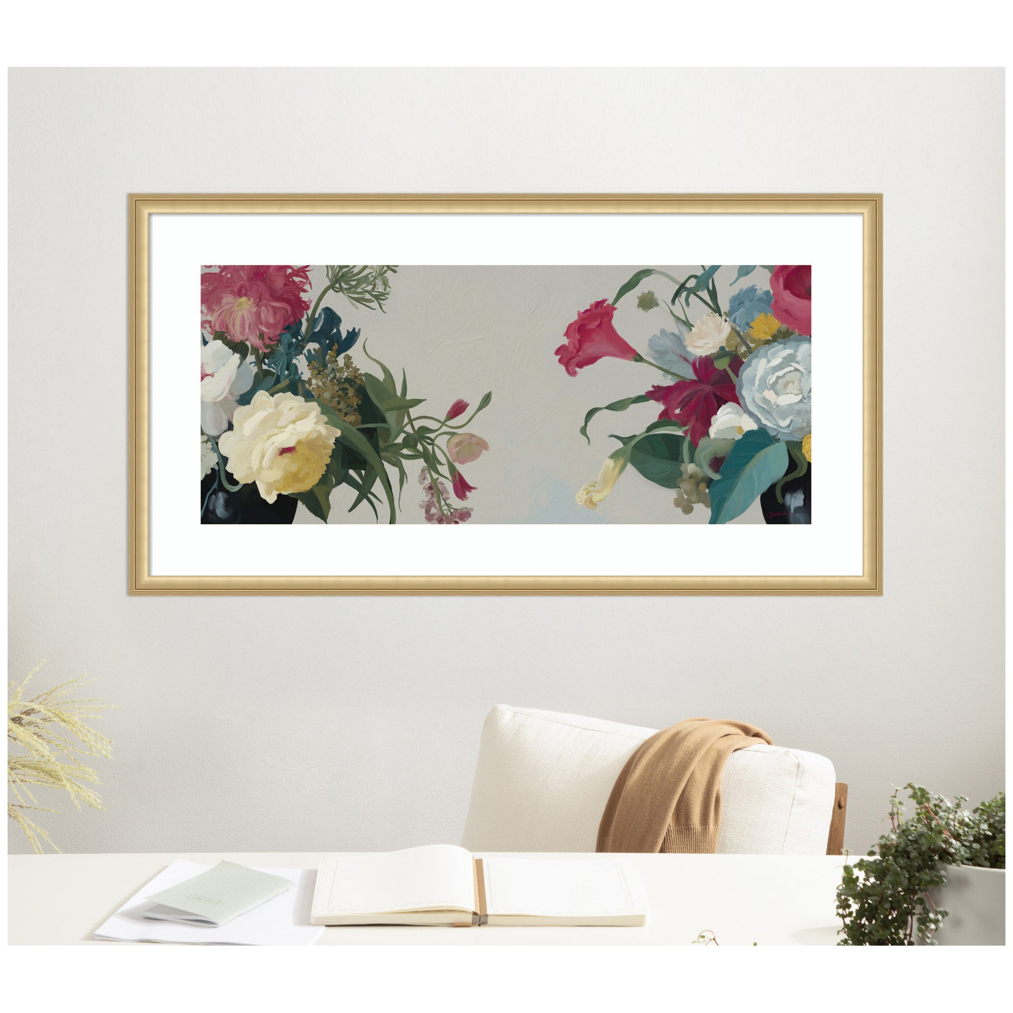 Romantic Blooms by Mary Sparrow Framed Wall Art Print
