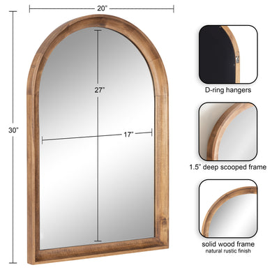 Hatherleigh Arch Wood Wall Mirror