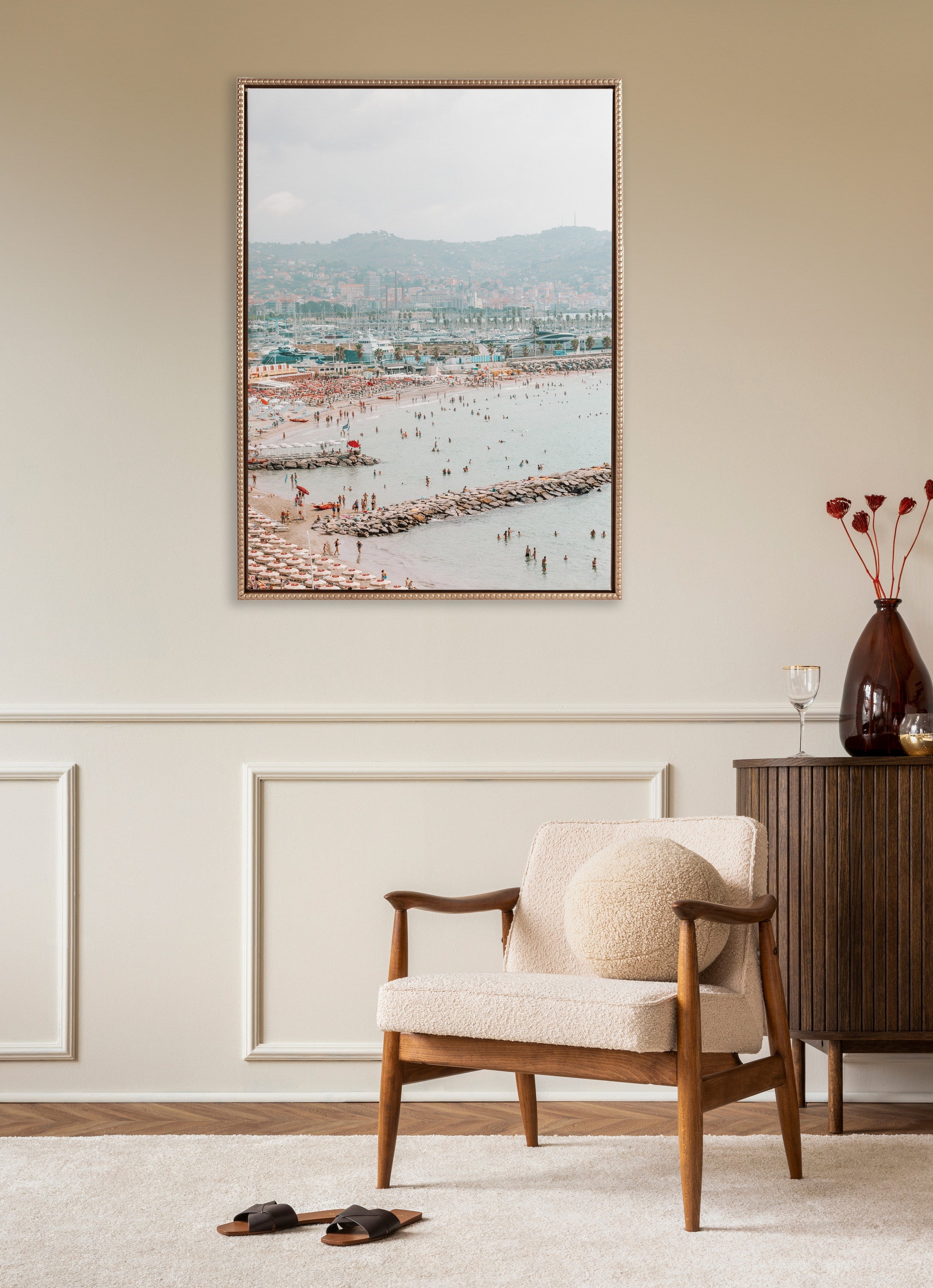 Sylvie Beaded Imperia Framed Canvas by Alicia Abla