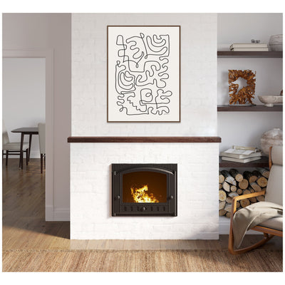 Connected Lines by Gabrielly Guedes Framed Canvas Wall Art Print