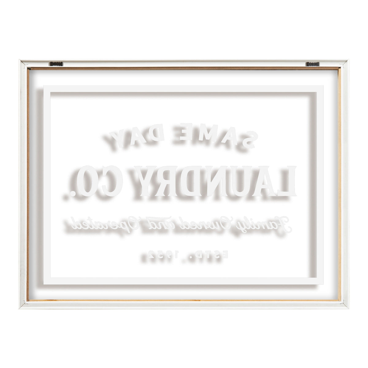 Blake Same Day Laundry Framed Printed Glass by kateandlaurel - product image 4 for Resin Society