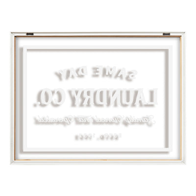 Blake Same Day Laundry Framed Printed Glass by kateandlaurel - product image 4 for Resin Society