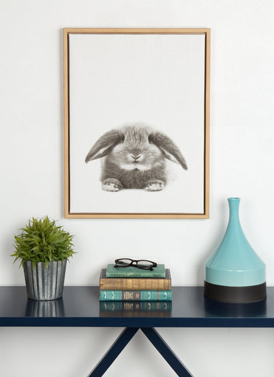 Sylvie Rabbit Framed Canvas by Simon Te of Tai Prints
