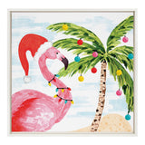 Sylvie Holiday Flamingo Framed Canvas by kateandlaurel - product image 2 for Resin Society
