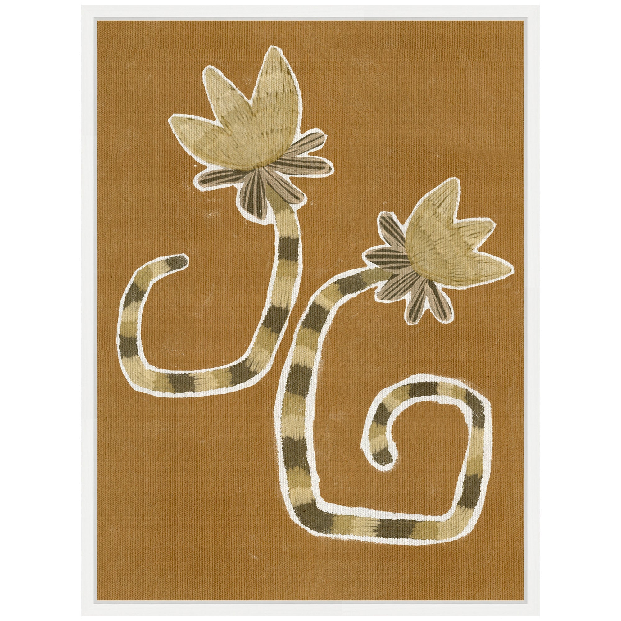 Sylvie Delicate Bloom 8 Framed Canvas by Shatha Al Dafai