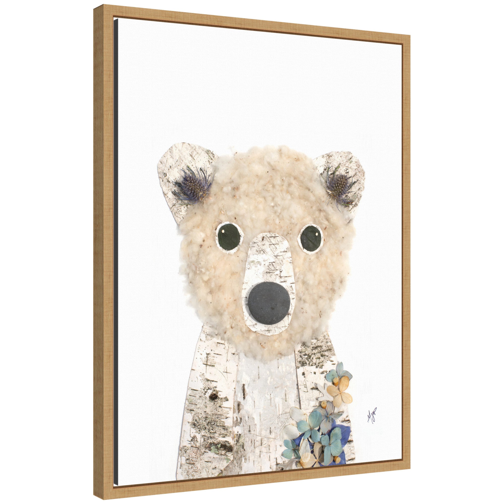 Polar Bear by Madeline Jeppesen framed canvas wall art print