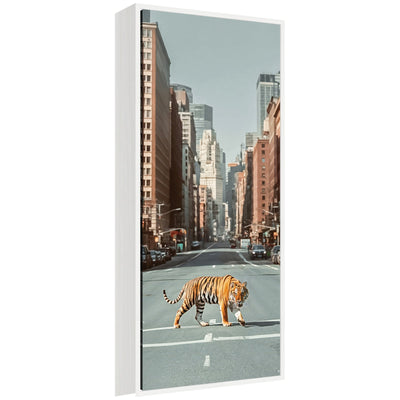 Sylvie Urban Tiger in the City Framed Canvas by Michael Schauer