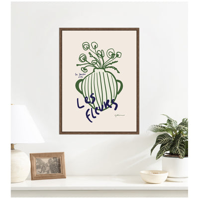 Le Jardin by Gabrielly Guedes Framed Canvas Wall Art Print
