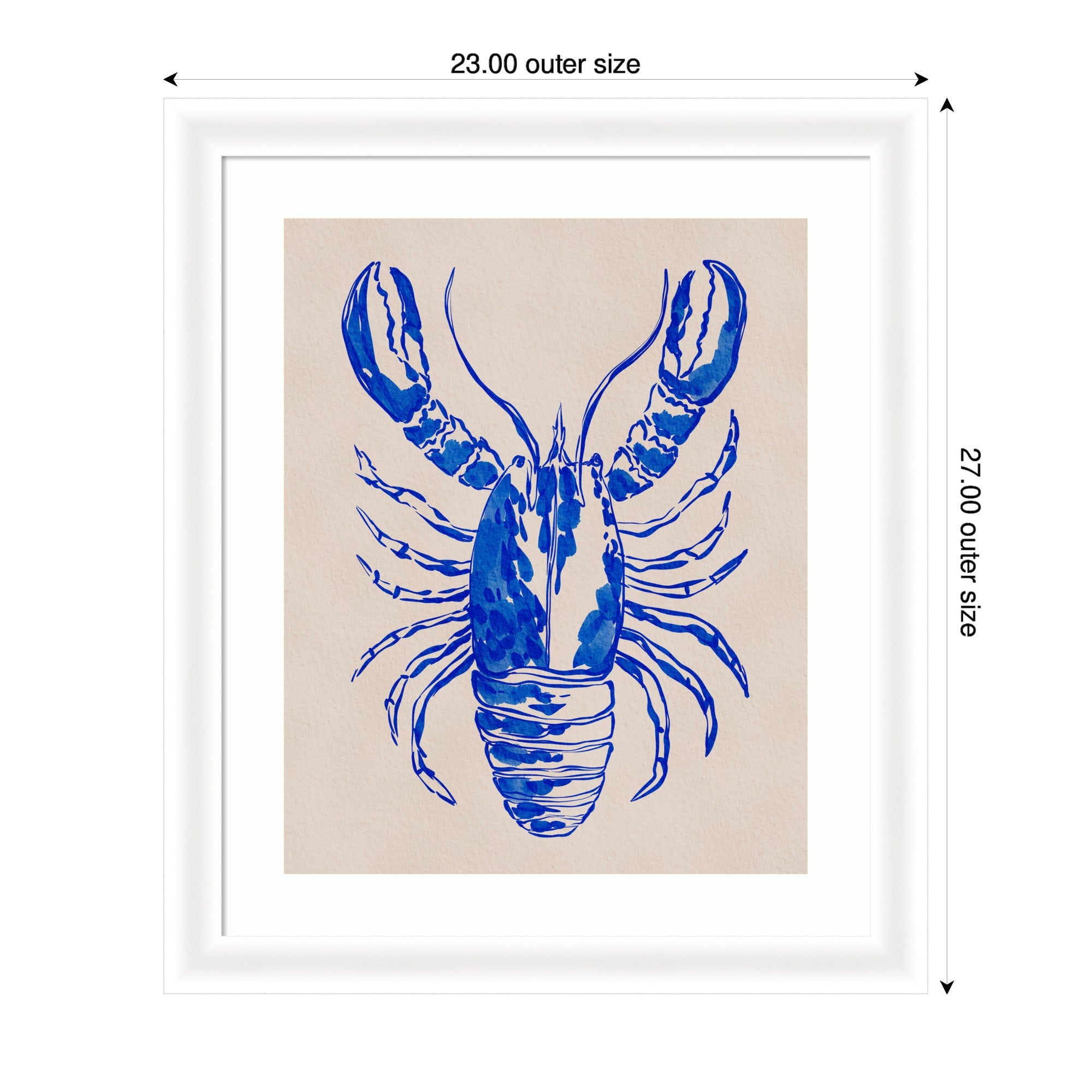 Framed Art Lobster by Nikita Jariwala