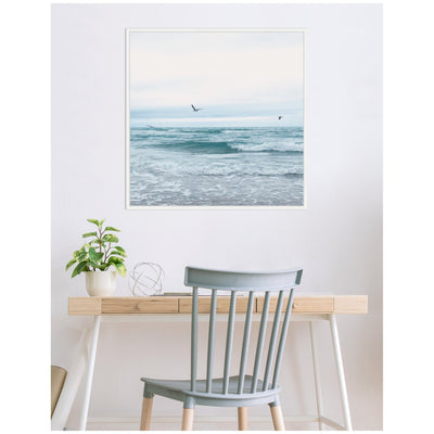 Sylvie Ocean Swim 2 Square Framed Canvas by Stephanie Klatt