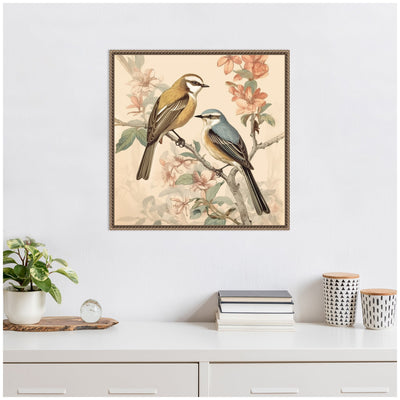 Sylvie Vintage Style Birds and Botanicals Framed Canvas by kateandlaurel - product image 5 for Resin Society
