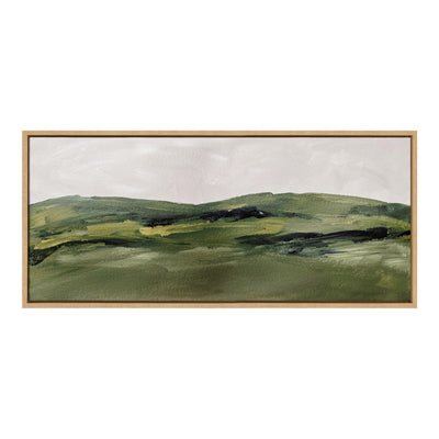 Sylvie Green Mountain Landscape Framed Canvas by Amy Lighthall