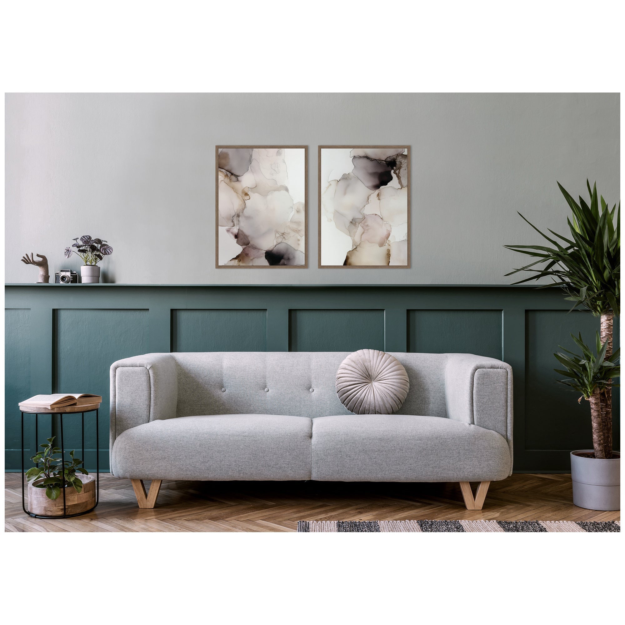 Smoke No.
1 & No.
2 2 Piece Framed Canvas Wall Art Set by Amy Lighthall