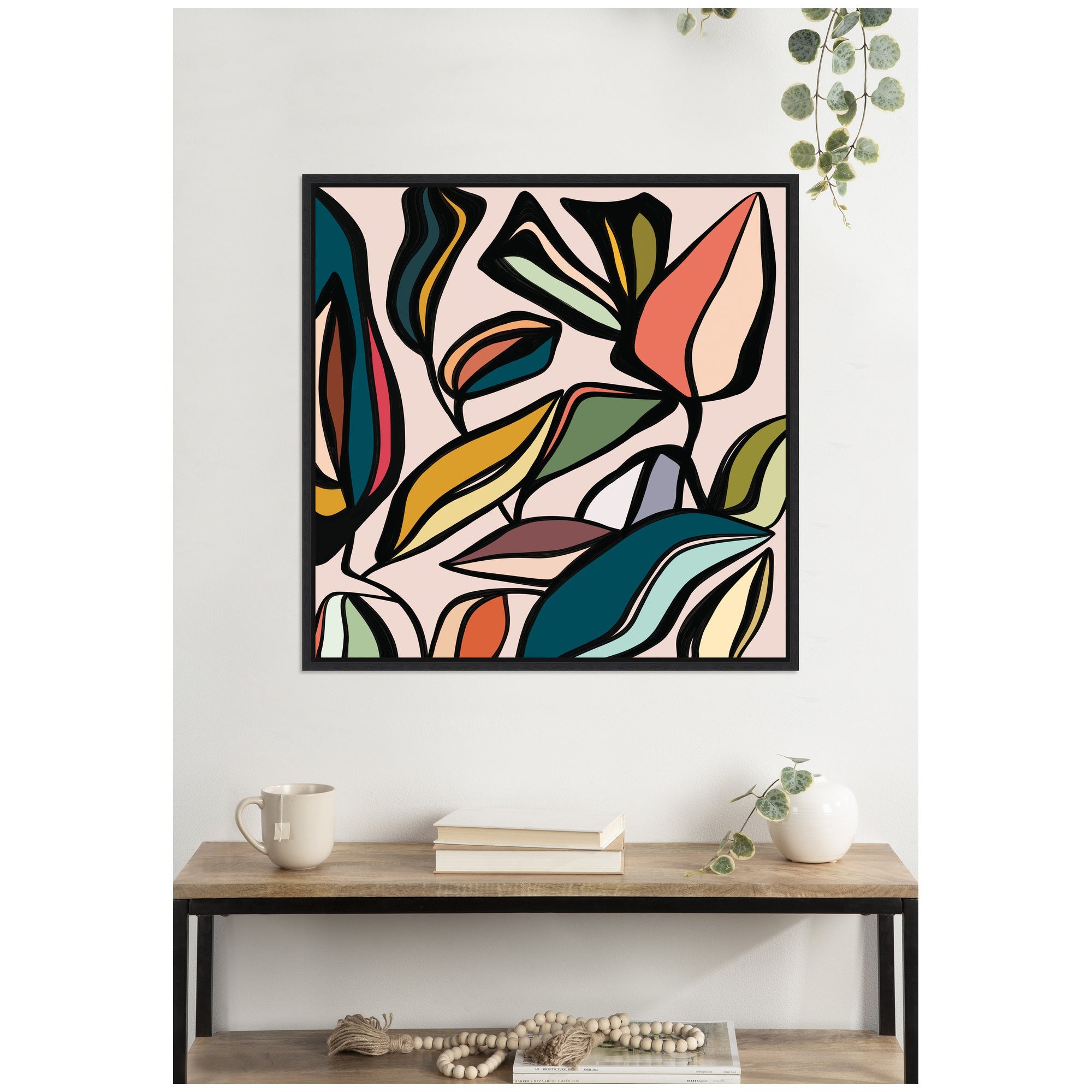 Fanciful Ficus SQ Expansion by Alicia Bock Framed Canvas Wall Art Print