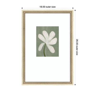 White Floral by Gabrielly Guedes Framed Wall Art Print