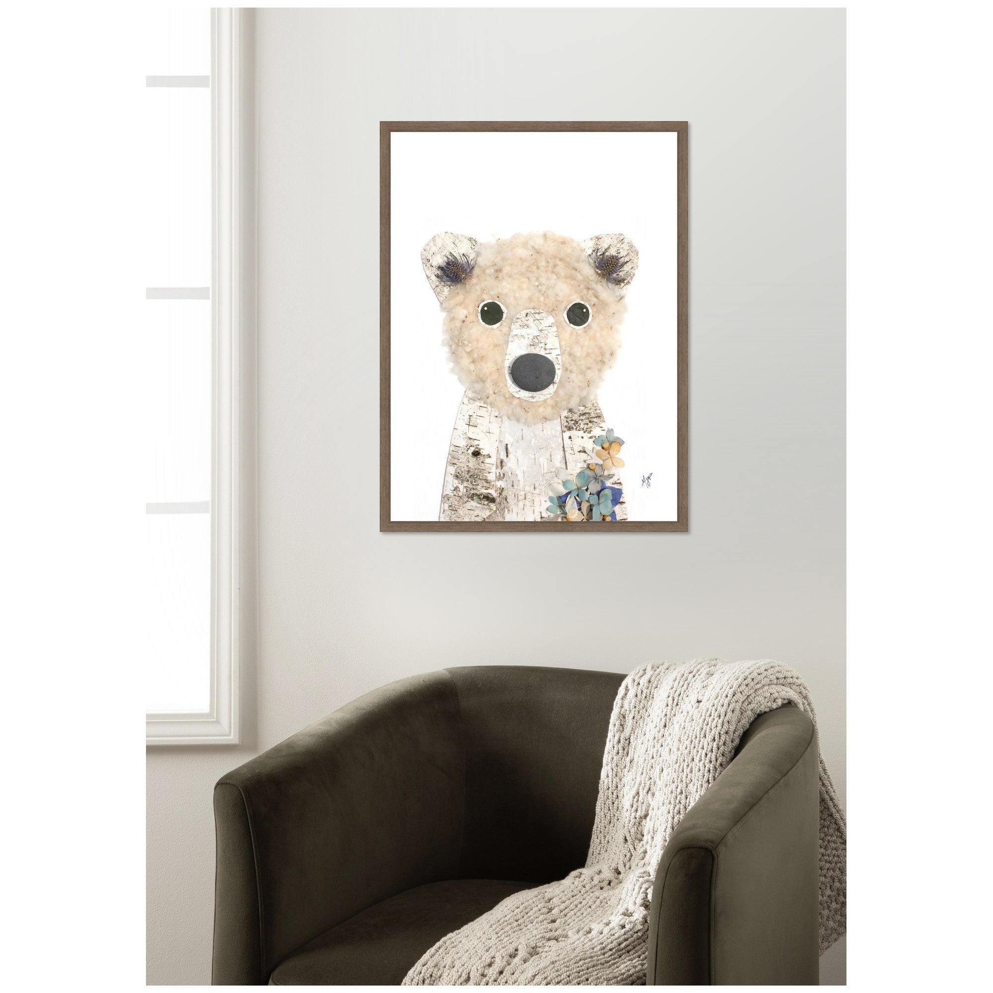 Polar Bear by Madeline Jeppesen Framed Canvas Wall Art Print