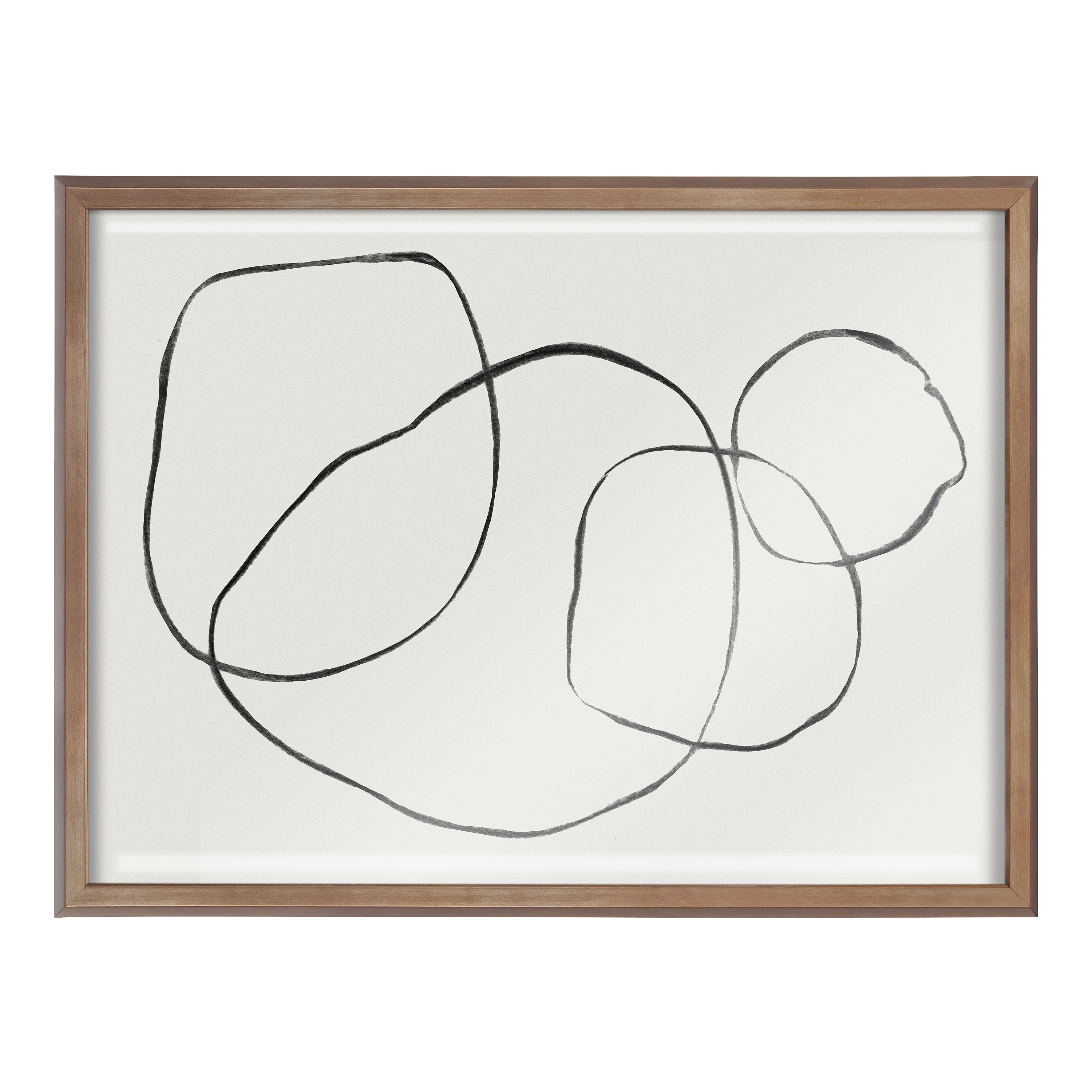 Blake 869 Going In Circles Framed Printed Glass by Teju Reval of