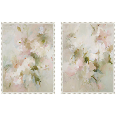 Bloom No.
1 & No.
2 2 Piece Framed Canvas Wall Art Set by Amy Lighthall displayed on a wall