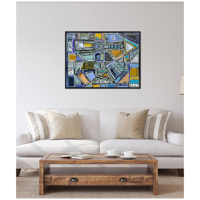 Sylvie Pacific Tower Horizontal Framed Canvas by Leah Nadeau