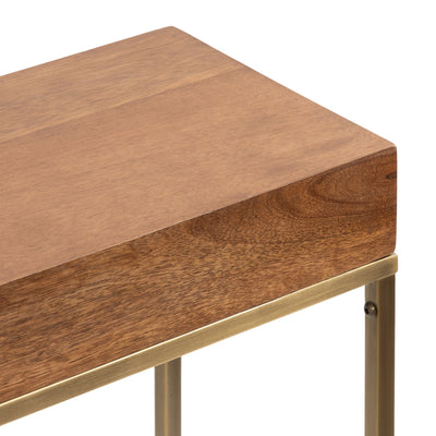 Karlsen Wood and Metal Slim Side Table