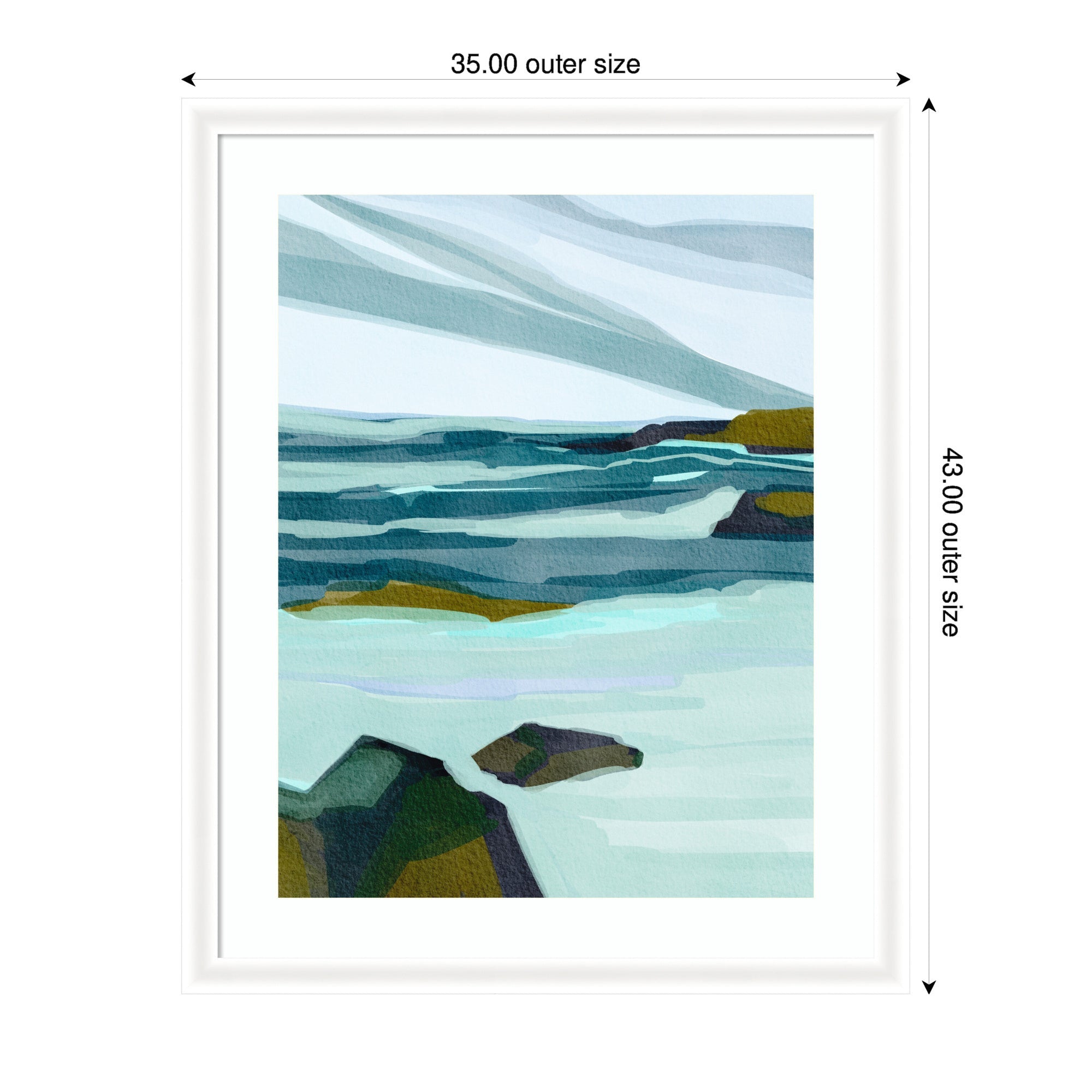 Framed Art Ocean Breeze by Nikita Jariwala