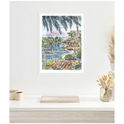Sylvie Laguna Beach California Scene Framed Canvas by Patricia Shaw