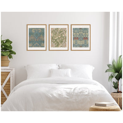 Sylvie William Morris Posters - 3 Piece Framed Canvas Art Set by The Art Institute of Chicago