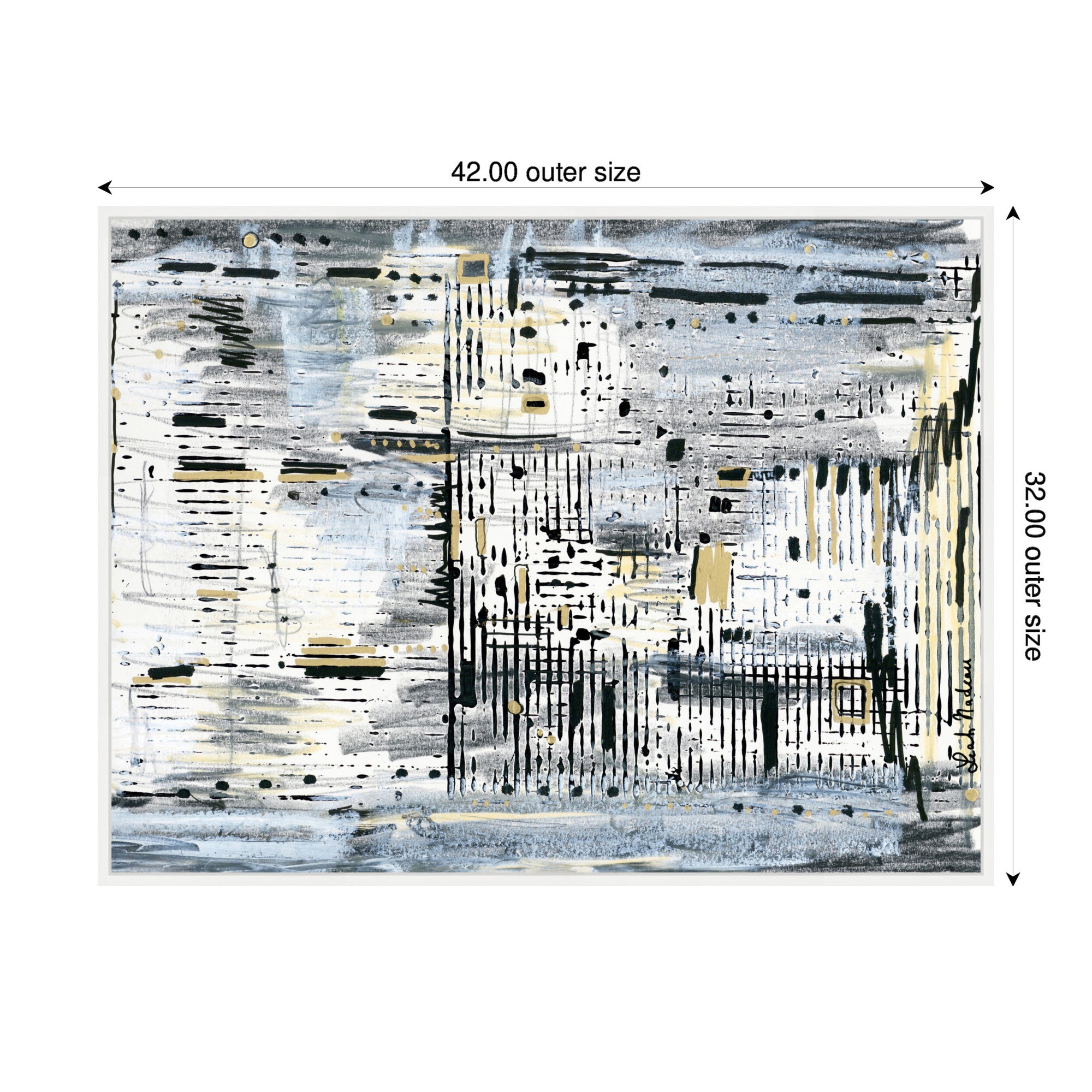 Sylvie Brooklyn Bridge Horizontal Framed Canvas by Leah Nadeau