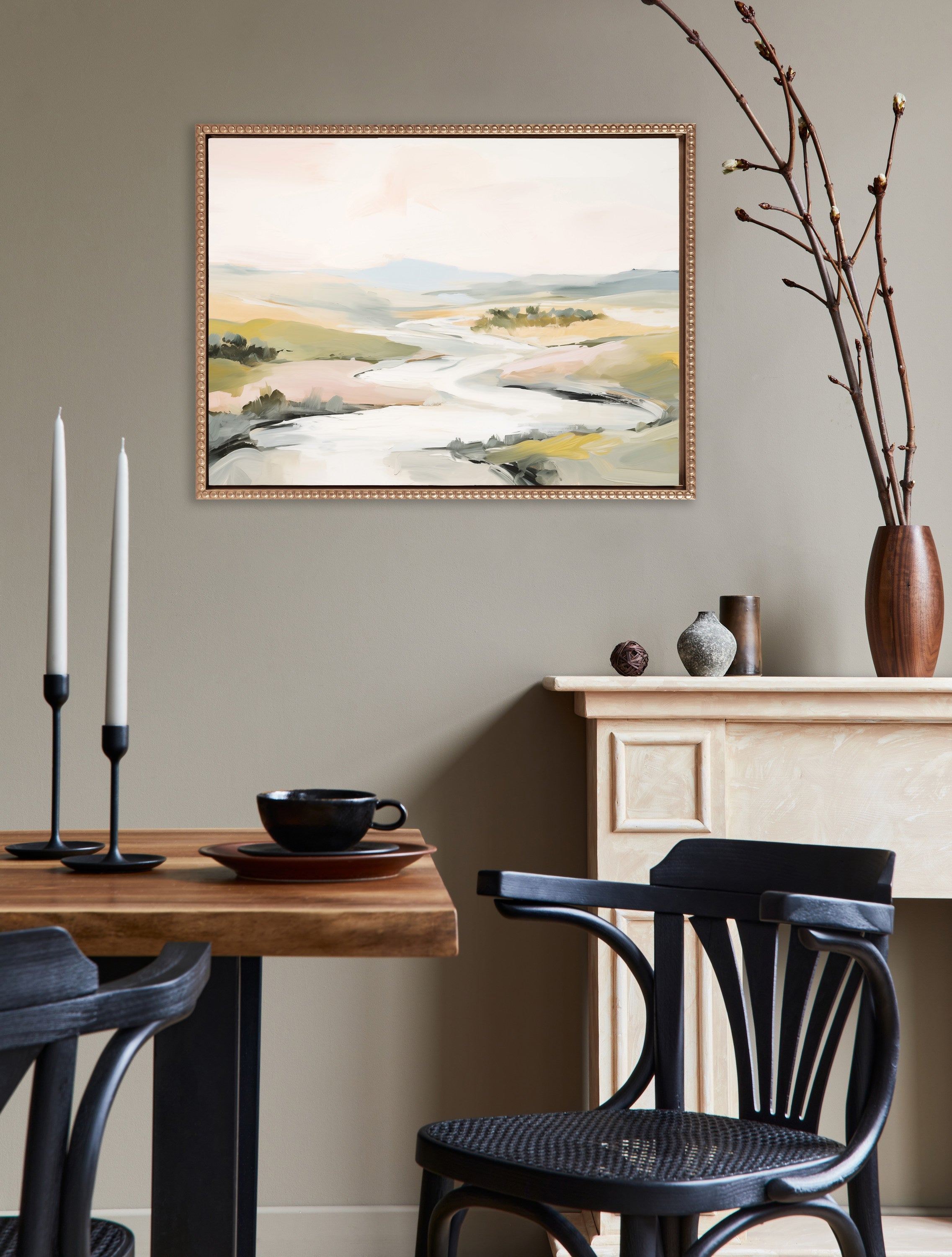 Sylvie Beaded Tranquil Landscape II Framed Canvas by Amy Lighthall