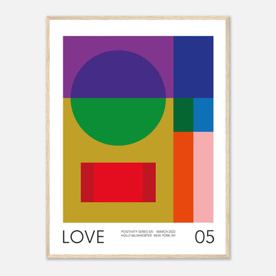 Positivity Series #5: LOVE Framed Art Print by Holly McWhorter by Holly McWhorter Art: Paintings and Art Prints - product image 2 for Resin Society