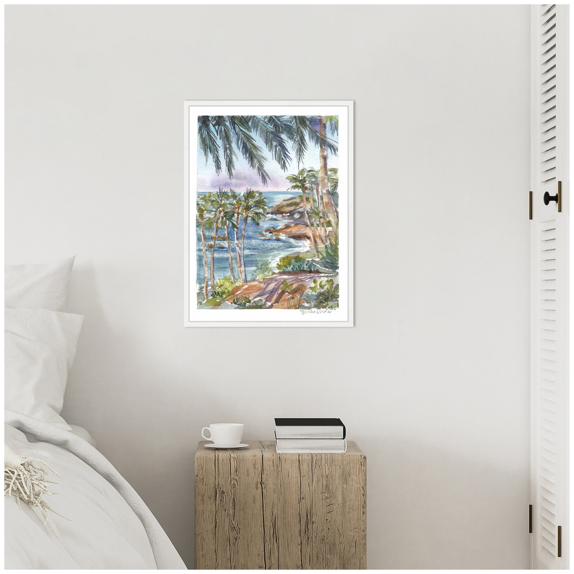 Sylvie Laguna Beach California Scene Framed Canvas by Patricia Shaw