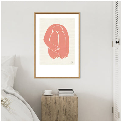 Sylvie Head Down 1 Terracotta Framed Canvas by Rocket Jack