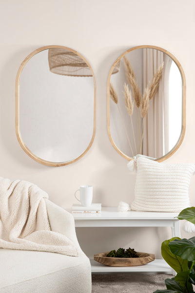 Hutton Wood Framed Capsule Mirror by kateandlaurel - product image 13 for Resin Society