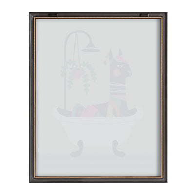 Blake Mid Century Modern Llama in the Tub Framed Printed Glass by kateandlaurel - product image 4 for Resin Society